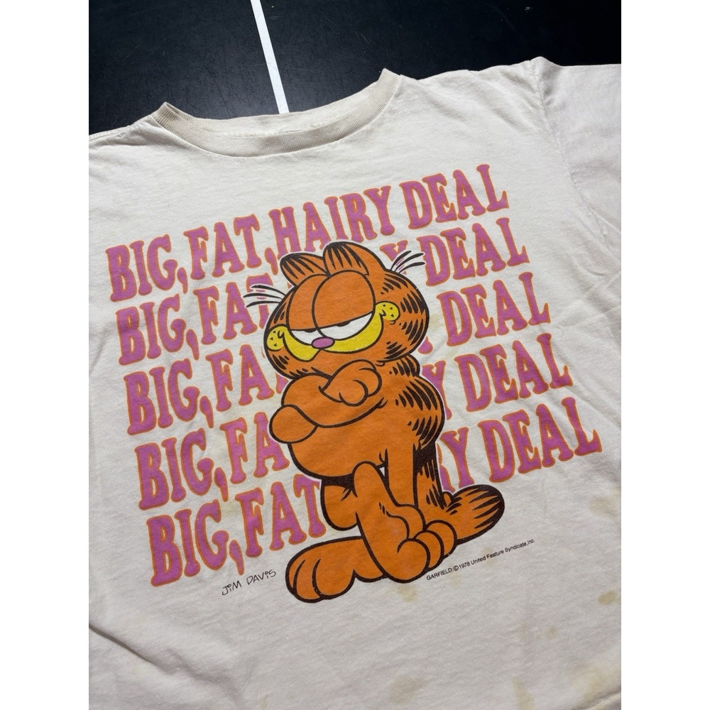 Vintage 1978 Garfield All Over Print T-Shirt Boxy Small‎ Single Stitch Made USA - Picture 2 of 15